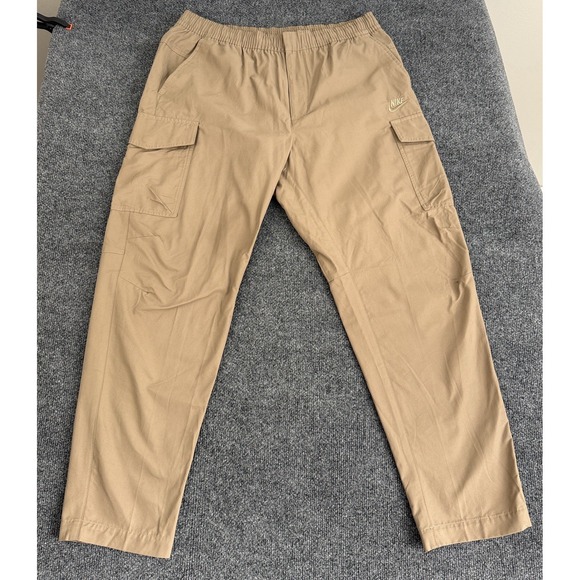 Nike Mens XL Pants Lot 2 Tan Khaki Elastic Waist Utility Streetwear Cargo - Picture 10 of 16